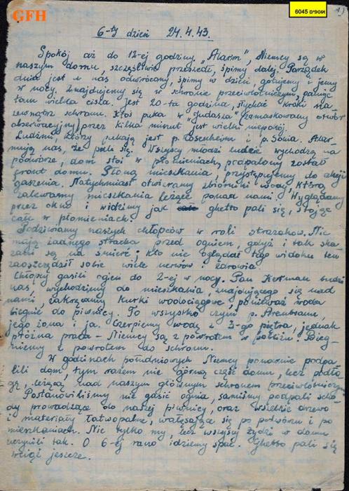 Anonymous, Diary from the Warsaw Ghetto 1943