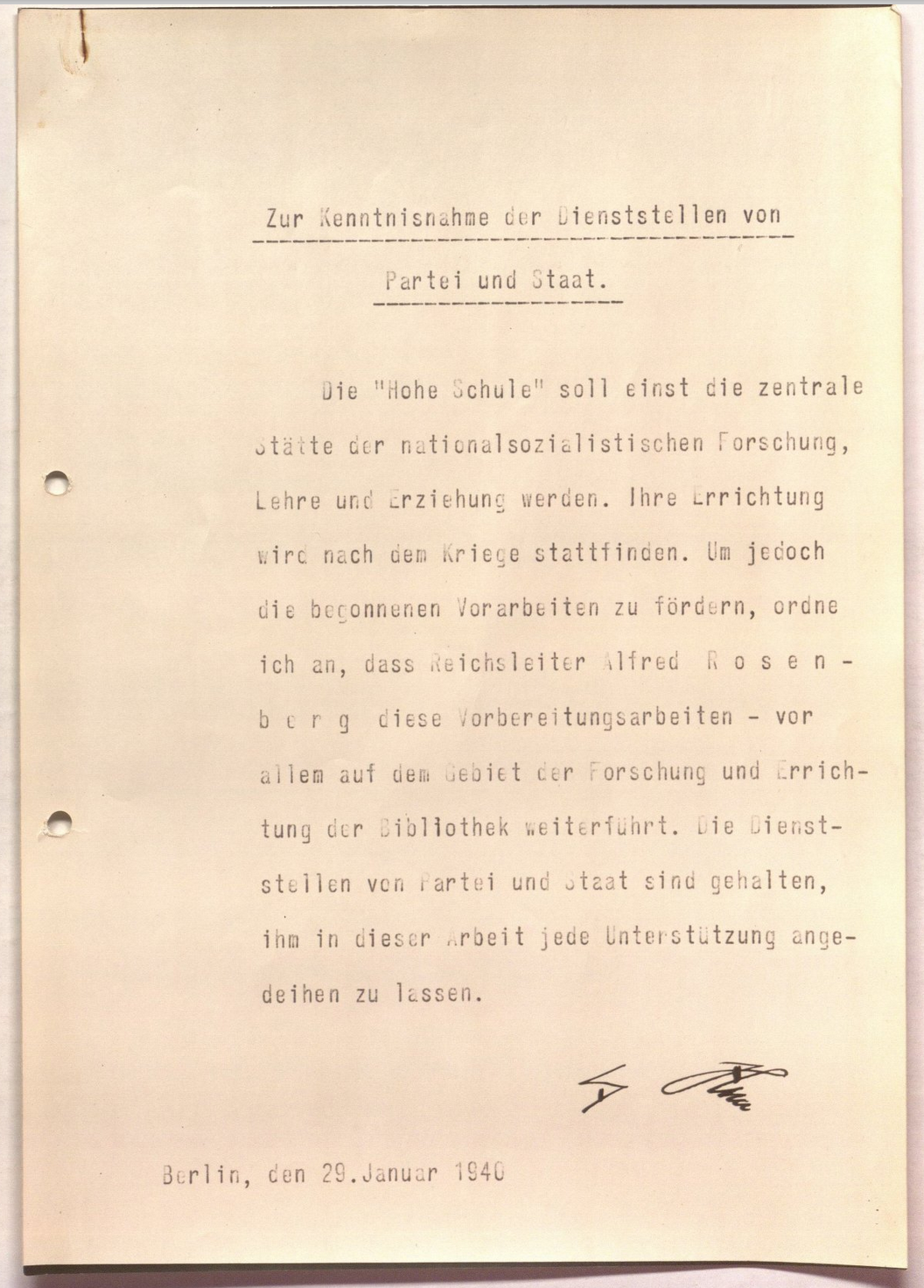 Advanced School for Reich Studies