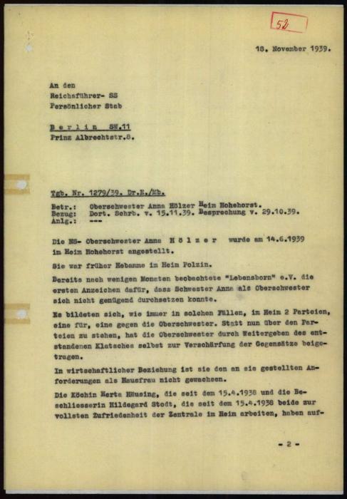 This report describes allegations against a German nurse, accusing her of malpractice while performing her duties in a German maternity home.