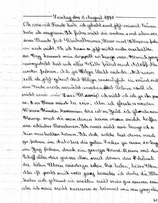 Hilsenrath, Susi Diary 1941