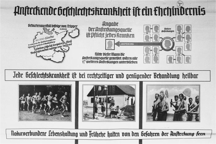 Created in 1938, the featured chart illustrates the connections between the Nazi regime’s concerns about marriage, sex, disease, and the German birth rate.