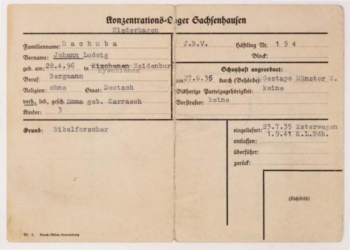 Rachuba Punishment Card