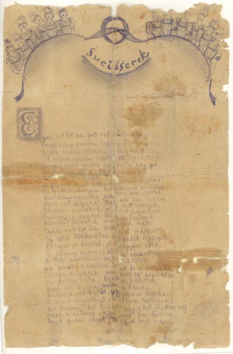 Frank, Ers&eacute;bet poem 1945