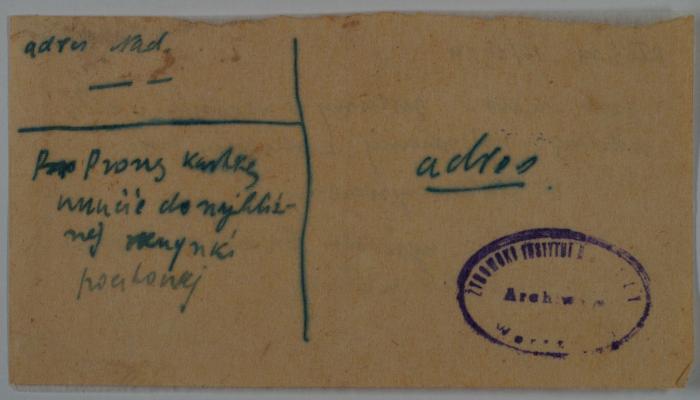 Anonymous letter 1942