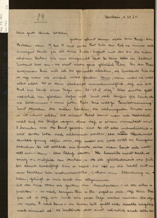 Goldbarth, Ruth letter 1941